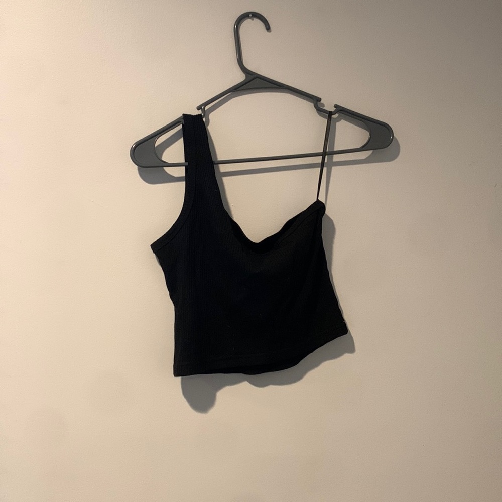 One ahoulder crop top